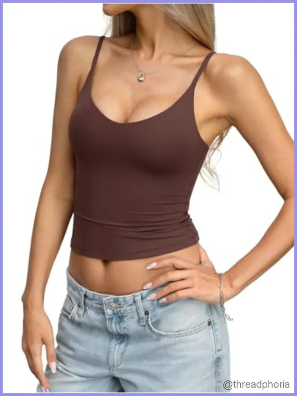 Buttery Soft Double Lined Crop Camisole Tank Top - Y2K Going Out Shirt
